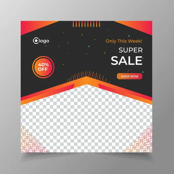 Web ve sosyal medya için modern moda satışı afişi, moda afişi