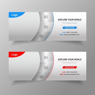 Sosyal ağlar için reklam şablonu afişi