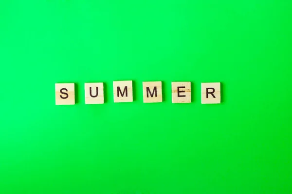 夏天这个词的背景 暑假的概念 炎热的季节 — 图库照片