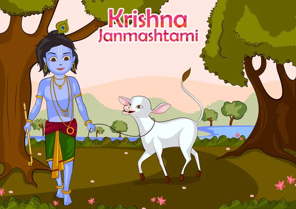 Кришна Джанмаштами — стоковый вектор