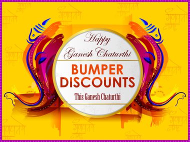 Mutlu Ganesh Chaturthi Hindistan alışveriş satış reklam arka plan Festivali kutlamaları