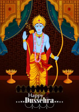 Lord Rama nimet Hindistan Dussehra Festivali sırasında