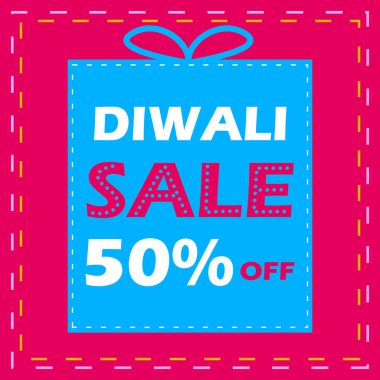 Satış promosyon teklif mutlu Diwali festivali için Hindistan'ın alışveriş için reklam şablon