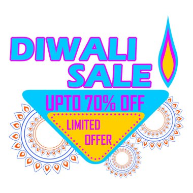 Satış promosyon teklif mutlu Diwali festivali için Hindistan'ın alışveriş için reklam şablon