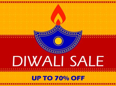 Satış promosyon teklif mutlu Diwali festivali için Hindistan'ın alışveriş için reklam şablon