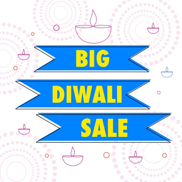 Plantilla publicitaria para comprar Rebajas Promoción Oferta para Happy Diwali Festival de la India — Archivo Imágenes Vectoriales