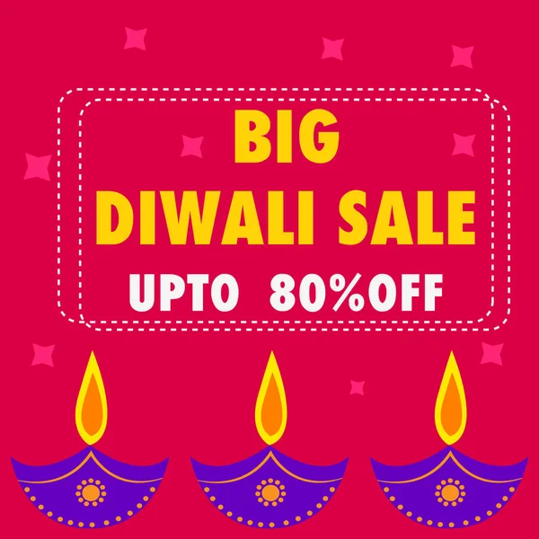 Werbevorlage für Shopping Sale Promotion Angebot für Happy Diwali Festival von Indien — Stockvektor