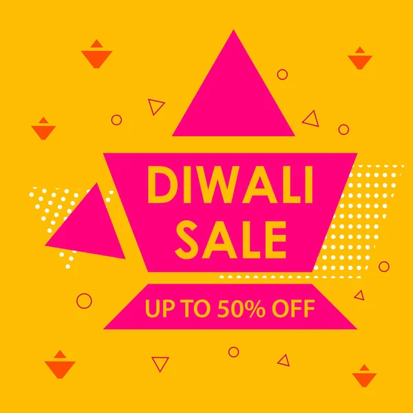 Το πρότυπο διαφήμιση για ψώνια πώληση προώθηση προσφορά για ευτυχισμένο Diwali Φεστιβάλ της Ινδίας — Διανυσματικό Αρχείο