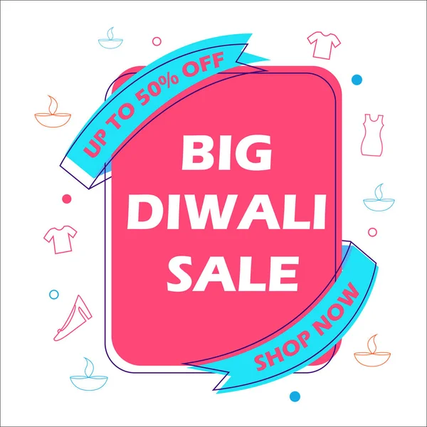 Werbevorlage für Shopping Sale Promotion Angebot für Happy Diwali Festival von Indien — Stockvektor