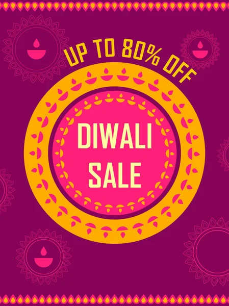 Satış promosyon teklif mutlu Diwali festivali için Hindistan'ın alışveriş için reklam şablon