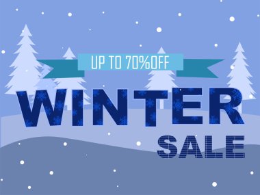 Mutlu kış satış promosyon advertsement arka plan pazarlama için