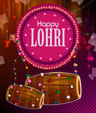 Festival Hindistan ürün toplama Lohri Punjabi dini bayram arka plan mutlu