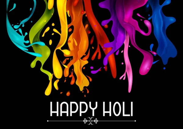 Fondo colorido tradicional del chapoteo de Holi para el festival de colores de la India — Archivo Imágenes Vectoriales