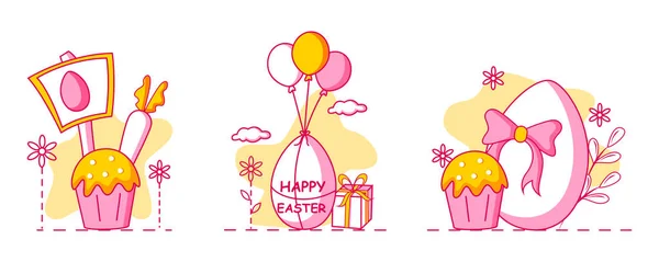 Szczęśliwy tło uroczystości wakacje Wielkanoc — Wektor stockowy