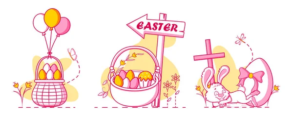 Szczęśliwy tło uroczystości wakacje Wielkanoc — Wektor stockowy