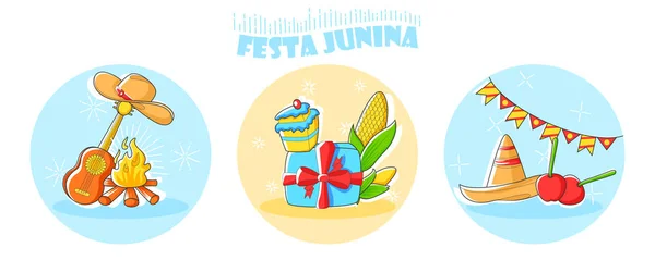 Festa Junina Fête du Brésil — Image vectorielle