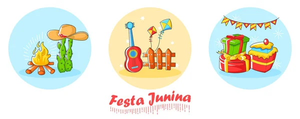 Festa Junina Fête du Brésil — Image vectorielle