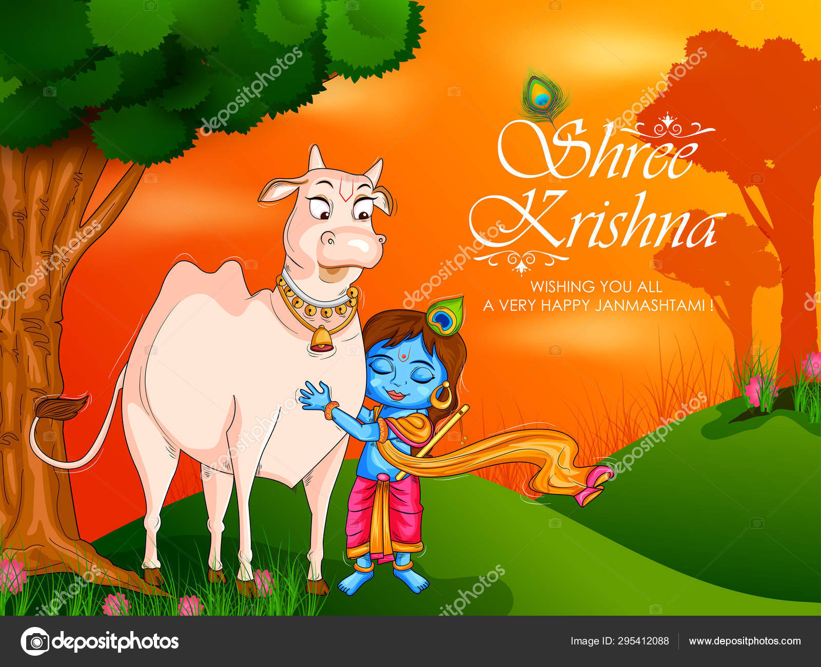 Krishna Janmashtami festival background of India in vector Stock Vector Image by ©stockillustration #295412088 Krishna Janmashtami festival background of India in vector Stock Vector Image by ©stockillustration #295412088