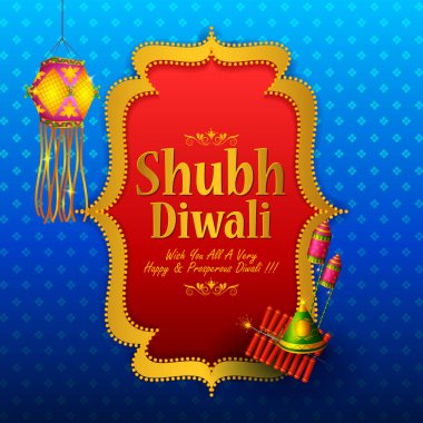 Arka plan tebrik Hindistan'ın mutlu Diwali ışık Festivali