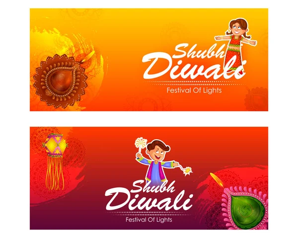 Šťastný Diwali světelný festival Indie pozdrav pozadí — Stockový vektor