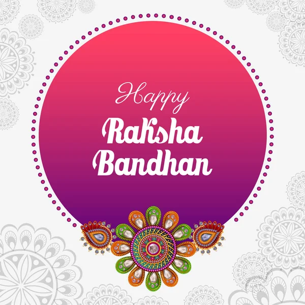 Elegante Rakhi para Hermano y Hermana vinculación en el festival Raksha Bandhan — Vector de stock