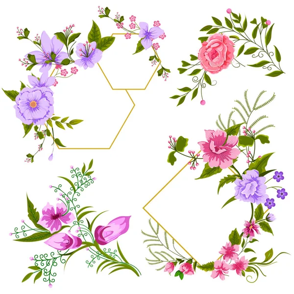 Krásná svěží květina na květinové jarní pozadí šablony pro banner, svatební přání pozvání nebo pozdrav karty design — Stockový vektor