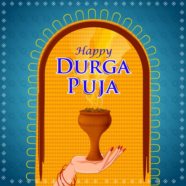 Hindistan 'ın Mutlu Dussehra veya Shubh Navratri festivali için Hint Tanrıçası Durga