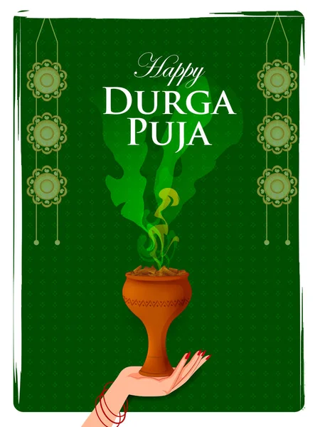 Hindistan 'ın Mutlu Dussehra veya Shubh Navratri festivali için Hint Tanrıçası Durga