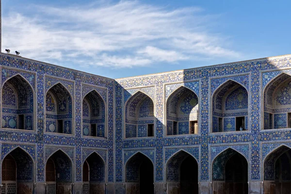 Részletek Iráni Iszfahánban Található Sah Mecset Udvari Falairól — Stock Fotó