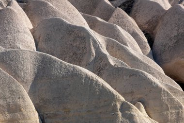 Cappadocia 'daki Aşk Vadisi kaya oluşumlarına yakın plan