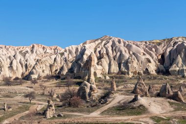 Kapadokya Vadisi, Türkiye 'de antik jeolojik oluşumun güzel manzarası