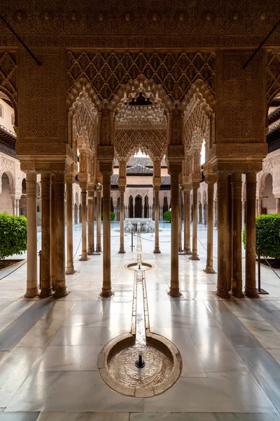 Court Lions Alhambra Palace Granada Spanyolország — Stock Fotó