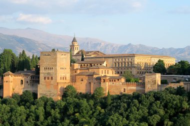 İspanya, Granada 'daki Alhambra Kalesi Sarayı