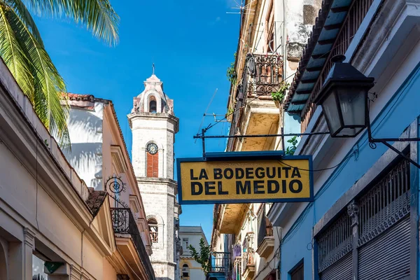 August 2019 Unterzeichnung Der Bodeguita Del Medio Alt Havanna Kuba — Stockfoto