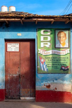 24 Ağustos 2019: Trinidad 'da bir CDR (Devrim Savunması Komiteleri). Trinidad, Küba