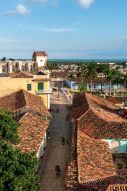 24 Ağustos 2019: St. Francis Assisi manastırının kulesinden Trinidad 'a bakıyor. Trinidad, Küba