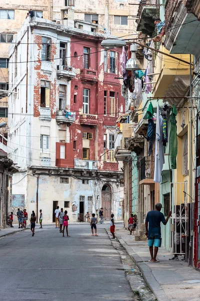 Eylül 2019 Old Habana Sokak Sahnesi Havana Küba — Stok fotoğraf