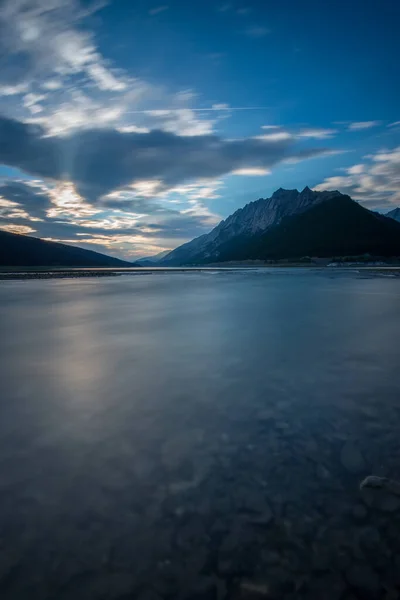 Pôr Sol Verão Nas Montanhas — Fotografia de Stock