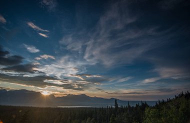 Kanada Rocky Dağları 'nda gün batımı