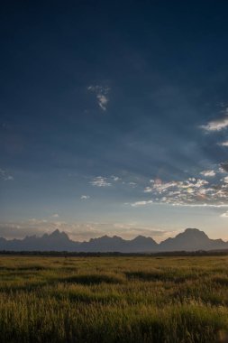 Grand Teton Ulusal Parkı 'nın muhteşem manzarası
