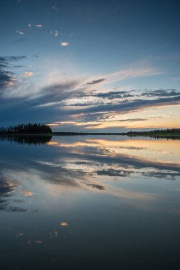 Elk Adası Günbatımı, Alberta