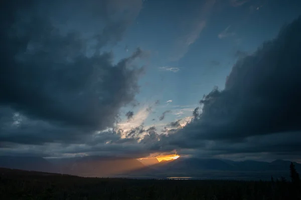 Nuages Orageux Dans Désert — Photo