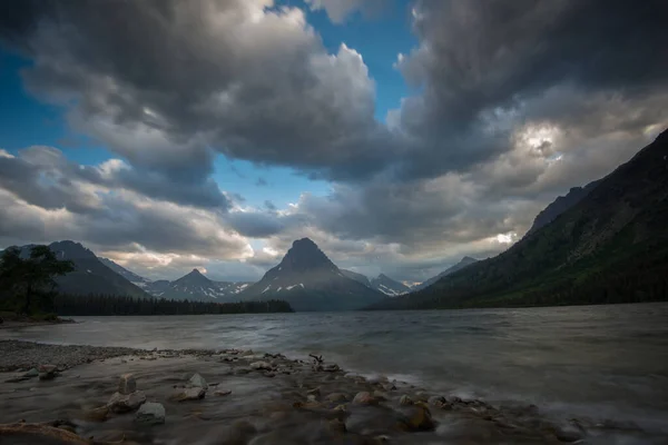 Krásná Horská Krajina Národního Parku Ledovec Kanada — Stock fotografie