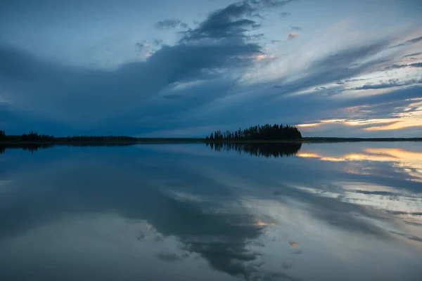 Coucher Soleil Dans Les Prairies — Photo