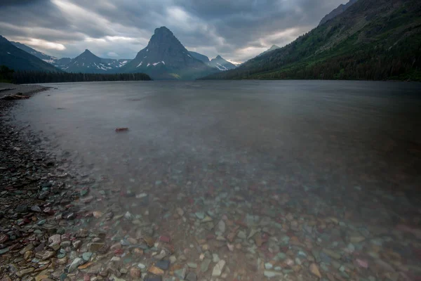 Bela Paisagem Montanhosa Parque Nacional Geleira Canadá — Fotografia de Stock