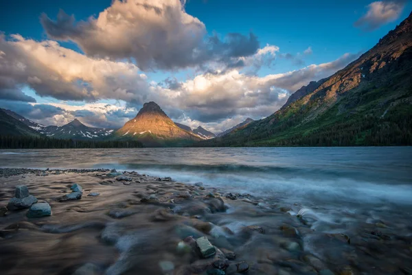 Parque Nacional Glacier Pôr Sol — Fotografia de Stock