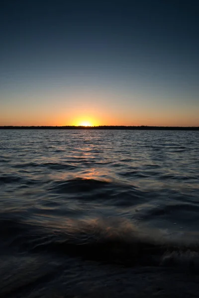 Pôr Sol Nas Pradarias — Fotografia de Stock