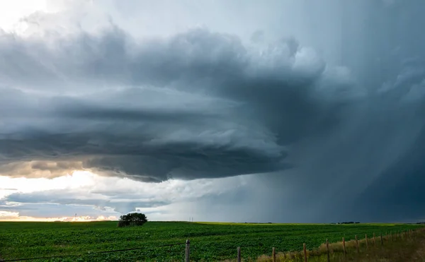 Temporale Estivo Nelle Praterie Canadesi — Foto Stock