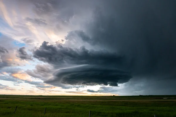 Sommergewitter Der Kanadischen Prärie — Stockfoto