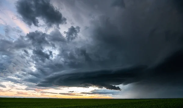 Sommergewitter Der Kanadischen Prärie — Stockfoto